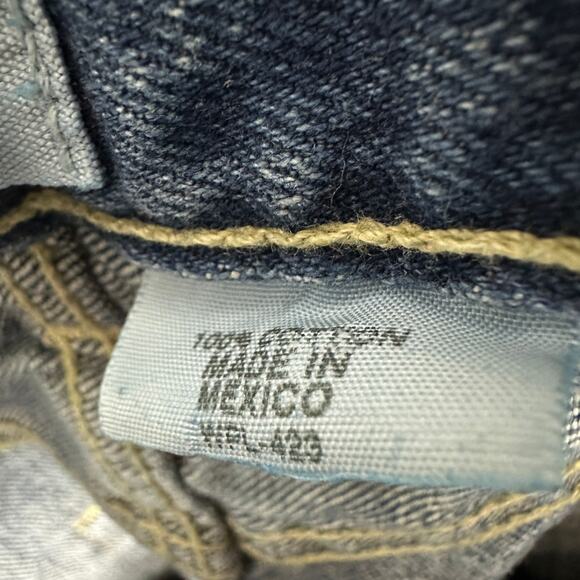 VTG 90s Levis 501 Button Fly Jeans Mens 38x32 Blue Baggy Wide Leg Irregular 4093 - Picture 8 of 11